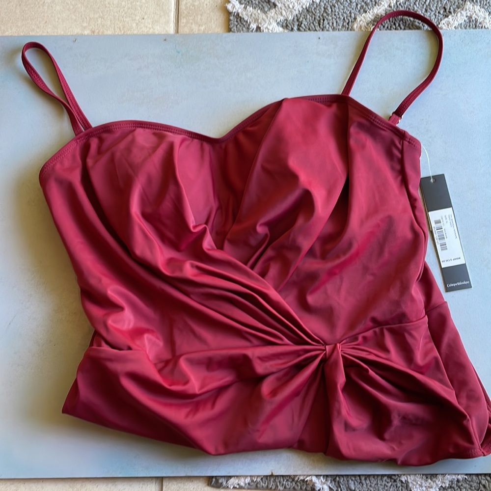 Catherine Malandrino one piece swimsuit in crimson - XL NWT - Picture 6 of 11